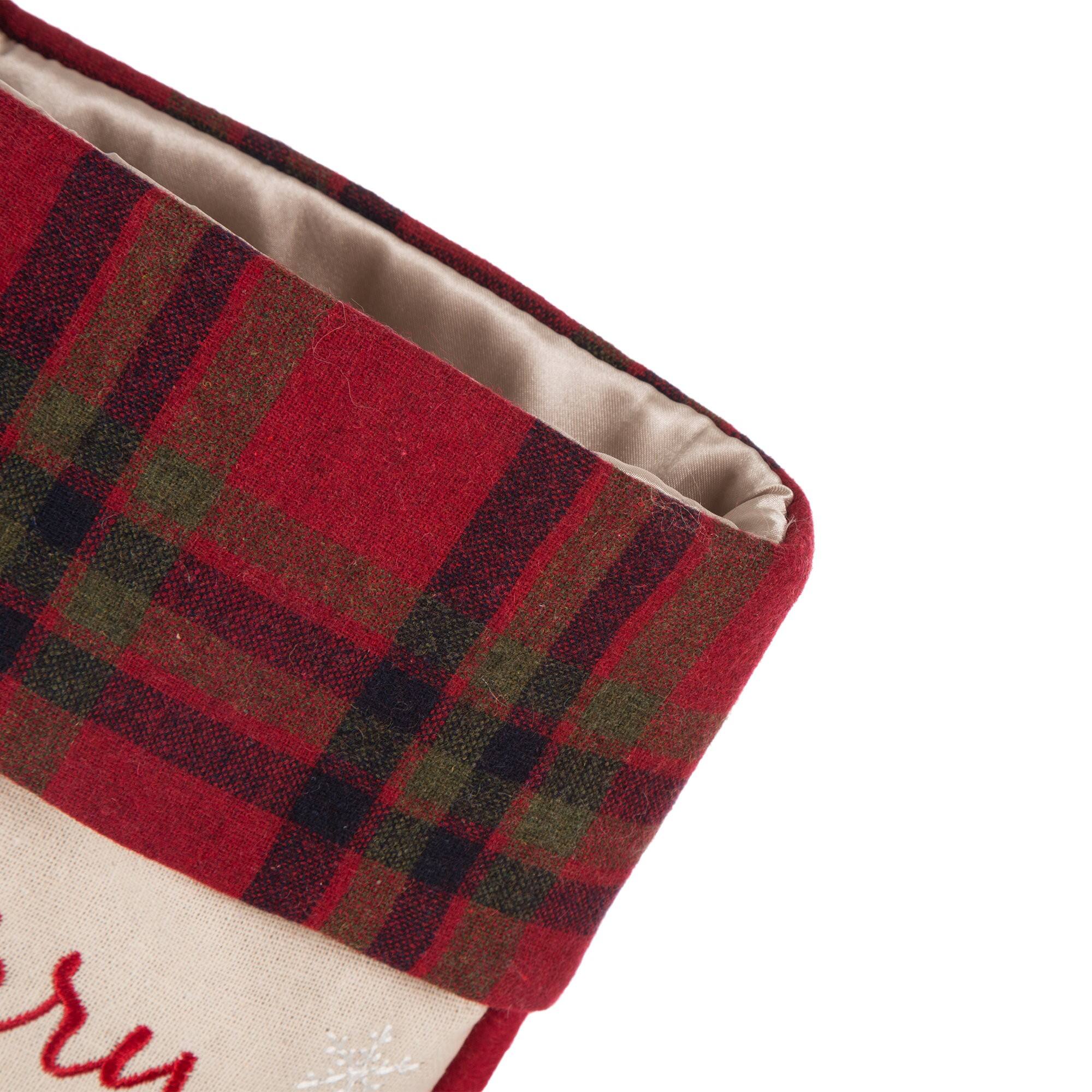 Glitzhome® 21" Dachshund Fabric Christmas Stocking